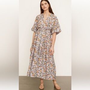 Vince Wisteria Vine Floral Dress